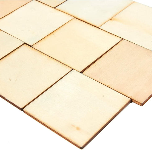 Juvale Wood Squares for Crafts - 60 Pack 2 x 2 in Poplar Plywood Tiles - Unfinished Loose Parts for Painting & DIY Projects - Wood Pieces & Tiles ...