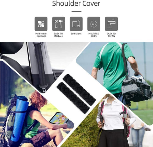 Universal Car Seat Belt Pads Cover,Seat Belt Shoulder Strap Covers Harness Pad for Car/Bag,Soft Comfort Helps Protect You Neck and Shoulder from T...
