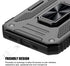 for iPhone 15 Plus Case, Shockproof Phone Case & Sliding Camera Cover & Ring Holder Kickstand with Screen Protector for Apple iPhone 15 Plus (6.7"...