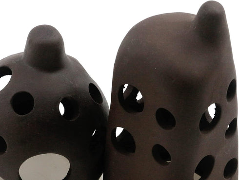 MY MIRONEY 4Pcs Ceramic Shelters Aquarium Ceramic Rock Cave Shelter Shrimp Betta Lizards Hideaway Breeding Cave Cubic Hideout Fish Tank Decor Orna...