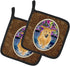 Caroline's Treasures SS8627PTHD Golden Retriever Pair of Pot Holders Kitchen Heat Resistant Pot Holders Sets Oven Hot Pads for Cooking Baking BBQ,...