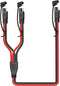 10AWG SAE DC Power Automotive Connector Cable Y Splitter 1 to 2 SAE Extension Cable, Fit for Suitable for Solar Battery Connection and Transfer -4...