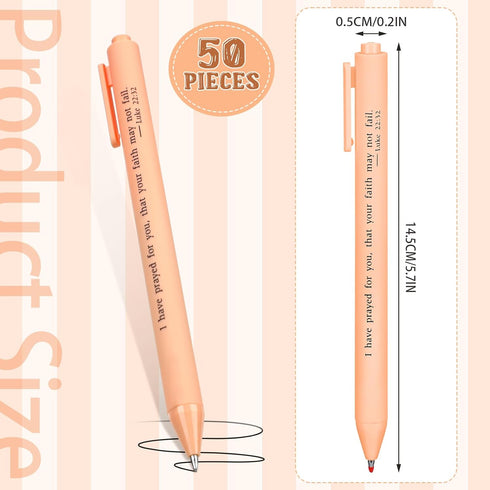 50 Pcs Pastel Christian Pens Bible Verses Retractable Gel Pens Pastel Pens with Inspirational Bible Verse Christian Gifts Bulk Pastel for Student ...