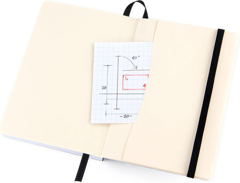 Pentalic 4" x 6" Pocket Grid Traveler Journal, 160 Pages, Black...