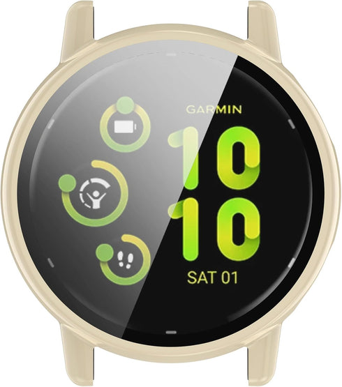 Screen Protector Compatible with Garmin Vivoactive 5 Cases (42mm) Smartwatch Case Scratched Full Cover Screen Protectors intended for GarminActive...