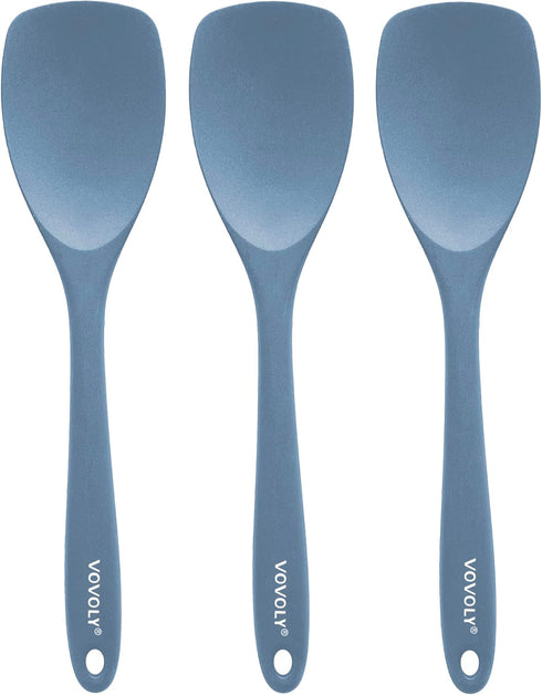 Upgrade Silicone Spatula Spoon Set,VOVOLY Heat Resistant Rubber Spoonula, Seamless Non-Stick Flexible Scrapers for Baking Mixing Tool,3 Pack,Starr...