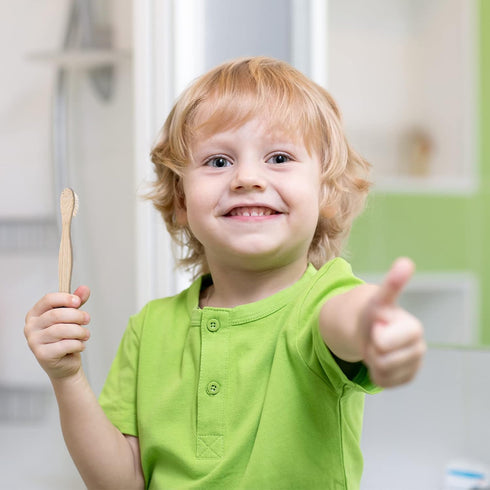 48 Pcs 5.7 Inch Kids Bamboo Toothbrushes Soft Bristle Toothbrush Individually Wrapped Toddler Toothbrush Manual Tooth Brushes for Kids Adults Home...