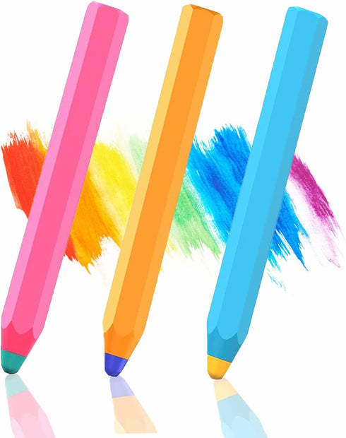 2023 Stylus Pens for Touch Screens, Kenkor Crayon Stylus for Kids Pencil Shape 3 Pack of Pink Blue Yellow Universal Capacitive Stylus Compatible w...