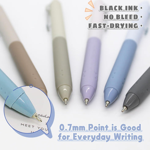 Retractable Ballpoint Pens Black Ink 0.7mm Pens Writing Pen Office Fine Ball Point Pen for Journaling (18+2 Count)...