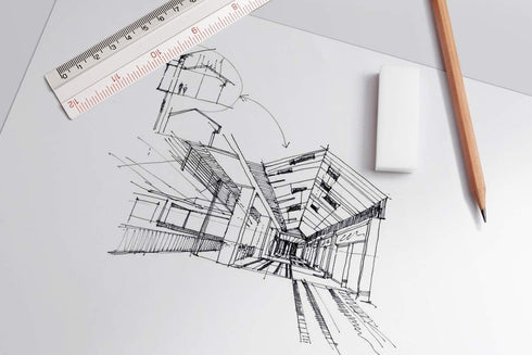 Design Ideation Sketch. Wire Bound Sketchbook. Top Spine. Multi-Media. (5.5" x 8.5") WB-50100-TS. (1 Book)...