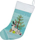 Caroline's Treasures BB9328CS English Spot Rabbit Christmas Christmas Stocking, Teal Fireplace Hanging Stockings Christmas Season Party Decor Fami...