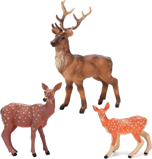 Forest Animals Figurines Toys, 10PCS Realistic Plastic Wild Woodland Animals Figures Playset, Cake Toppers Birthday Gift for Kids Children Toddler...