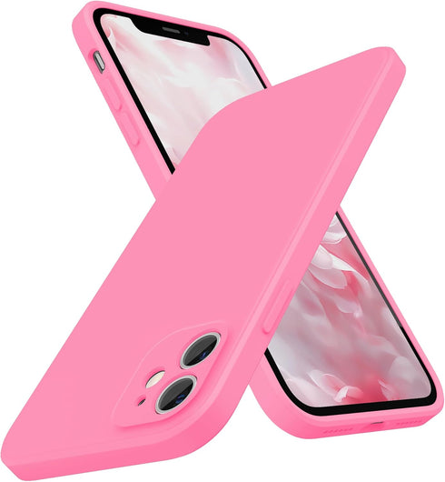 SURPHY Square Design for iPhone 11 Case with Camera Protection, Straight Edge Slim Design, Liquid Silicone Phone Case for iPhone 11 6.1 inches, Pi...