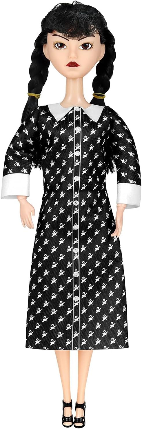 Girls Black Dolls, 11.5'' Toys Long Sleeve Dots Black Hair & Black Shoe, Birthday for Girls Fans Kids...
