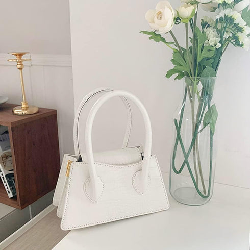Cute Small Crossbody Purses for Women Girls Trendy Tiny Purse Top Handle Bag Crocodile Satchels Handbag...
