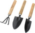 6 Pcs Mini Garden Tool Set Plant Potted Flower Gadget Wooden Handles for Transplanting Seedling Cultivating Weeding Flowers Vegetable Seedlings [F...