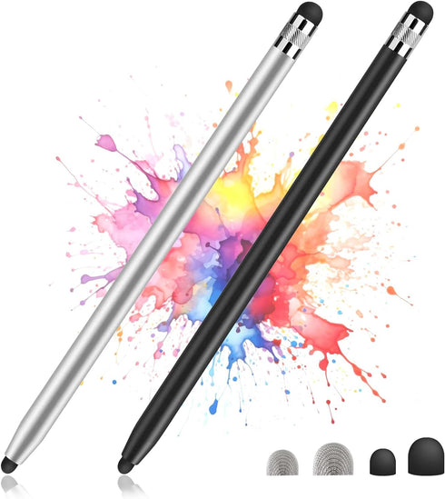 2 Pack Stylus Pens for Touch Screens, High Sensitivity Precision Capacitive Stylus Pen Compatible with iPad iPhone Samsung Tablets All Universal T...