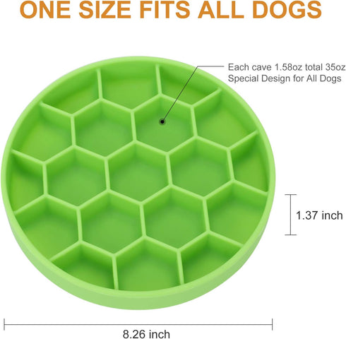 Slow Feeder Dog Bowls, Silicone Dog Bowl with Suction Cup, Dog Puzzle Feeder Interactive for Bloat Prevention, Slow Feeding Dog Bowl Pet for Large...