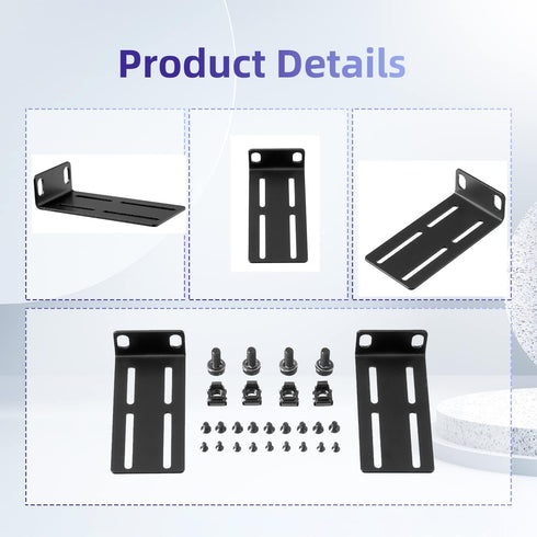 Rack Mount Kit Universal Adjustable 19 Inch Rack Ears for HP/ProCurve/Aruba/OfficeConnect/HPE and Other Switches...