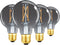 LEOOLS Dimmable LED Decorative G25 Globe Bulbs 6W,2700K Warm White,40 watt Equivalent Edison Bulb E26 Medium Base,Smoky Grey Glass,Flick-Free,CRI9...