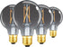 LEOOLS Dimmable LED Decorative G25 Globe Bulbs 6W,2700K Warm White,40 watt Equivalent Edison Bulb E26 Medium Base,Smoky Grey Glass,Flick-Free,CRI9...