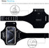 iPhone 16 15 Pro Max & Plus Armband, JEMACHE Gym Workouts Running Phone Arm Band for iPhone 16 15 14 13 12 11 Pro Max/Plus with Airpods Holder (Bl...