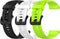 3-Pack Silicone Bands for Garmin Forerunner 945 Smartwatch Replacement Strap (Black, White, Green)...