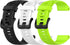 3-Pack Silicone Bands for Garmin Forerunner 945 Smartwatch Replacement Strap (Black, White, Green)...