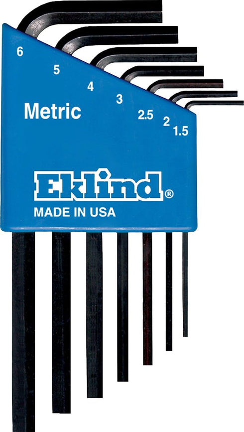 EKLIND 10507 Hex-L Key allen wrench - 7pc set Metric MM sizes 1.5-6 Short series...
