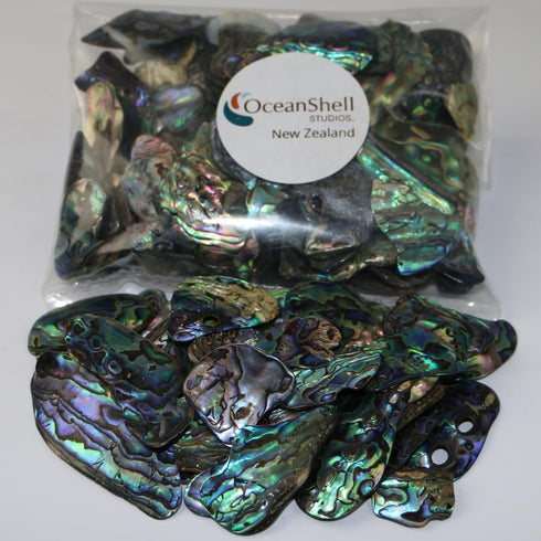 Abalone (P?ua) Shell Pieces-7.05oz Pack-for Crafts, Jewelry Making, Resin Art, Inlay, Home Decorations, Fishtank Supplies, DIY Projects - Satin, S...