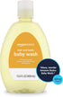 Amazon Basics Tear-Free Baby Hair and Body Wash, Lightly scented, 13.6 Fluid Ounce, 1-Pack...