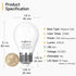 SHINESTAR 8-Pack Ceiling Fan Light Bulbs, A15 LED Bulb with E26 Base, 40w Equivalent, 2700K Warm White, Non-Dimmable...