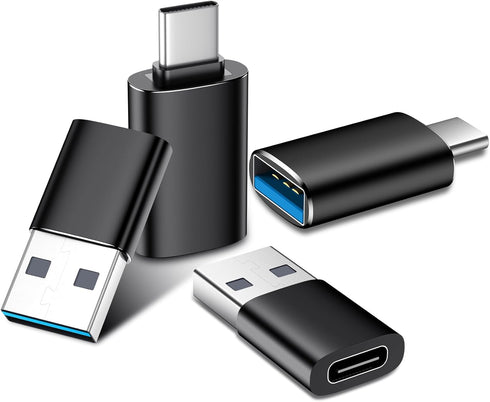 Temdan USB to USB C Adapter 4 Pack,?2*Type C Female to A Male Charger Converter?&?2*USB C Male to USB Female? for Apple Watch Ultra 8 9,iPhone 15 ...