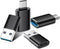 Temdan USB to USB C Adapter 4 Pack,?2*Type C Female to A Male Charger Converter?&?2*USB C Male to USB Female? for Apple Watch Ultra 8 9,iPhone 15 ...