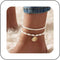 Vintage Layered Shell Pearl Anklet White Pearl Anklet Gold Scallop Shell Anklet Bracelet Pearl Bead Anklet Foot Chain Pearl Stretch Anklet Jewelry...