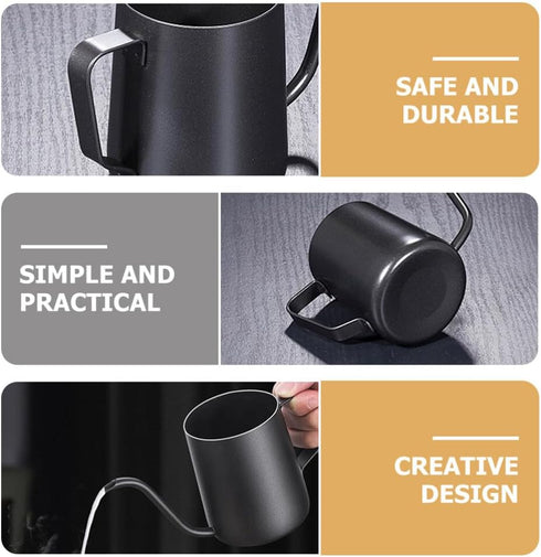 Coffee Pot Whistling Teapot Coffee Drip Pot Pour over Coffee Maker Stovetop Whistling Kettle Long Spout Kettle Whistling Teakettle Tea Strainer Go...