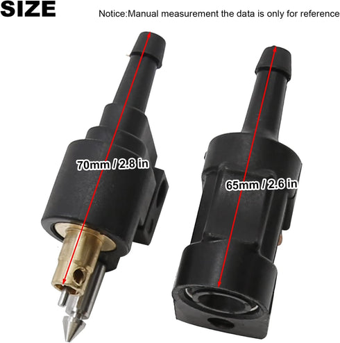 1/4 Inches 6mm Barb Female Fuel Line Quick Connector + 1/4 Inches 6mm Male Fuel Connector Replacement for Yamaha Outboard Motor...