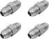 (4-PACK) 2403-06-06 Hydraulic Hose Adapter Fitting 3/8" Male JIC 37° Flare (9/16"-18UNF) × 3/8" Male JIC 37° Flare (9/16"-18UNF) SAE Straight Pipe...