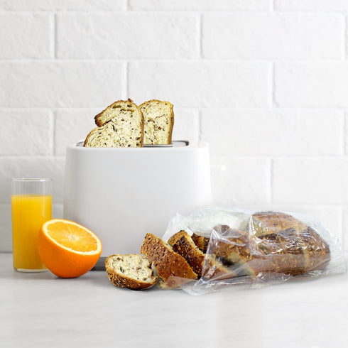 Bread Bags with Ties, Reusable, 100 Clear Bags and 100 Ties...