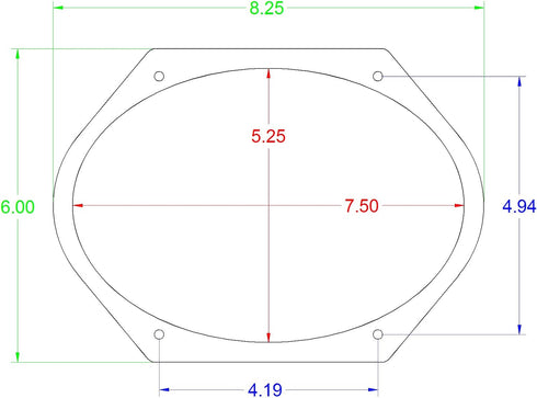 5x7" / 6x8" Speaker Spacers Depth Extender Extending Rings - 3/4" thick - 1 Pair - SSK68XK - Stackable - Perfect For Framing Fiberglass Enclosures...