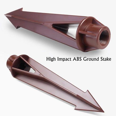 Ground Spike Stake Replacement for Low Voltage Landscape Lighting Spot Path Flood Lights with 1/2-14 NPT Thread, High-impact ABS Construction...