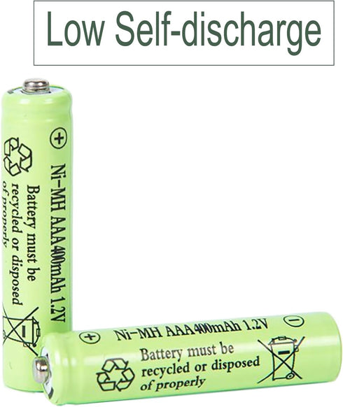 12 Packs 1.2V AAA 400mAh Ni-MH Rechargable Batteries for Garden Landscaping Solar Lights (AAA Size Cell)...