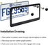 Ohuhu Matte Aluminum License Plate Frame with Black Screw Caps, 2Pcs 2 Holes Black Car Licenses Plate Covers Holders for US Vehicles...
