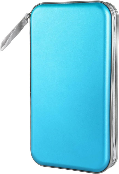 CD Case Holder, 80 Capacity CD/DVD Case Holders Wallet Hard Plastic CD DVD Disc Cases Storage Binder for Car Home Office Travel (Sky Blue)...