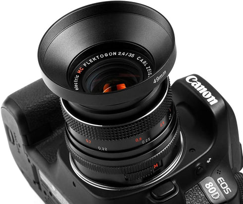 77mm Wide Angle Lens Hood,Universal Metal Lens Hood Sunshade for Canon Nikon Sony Pentax Olympus Fuji Camera +Microfiber Cleaning Cloth...