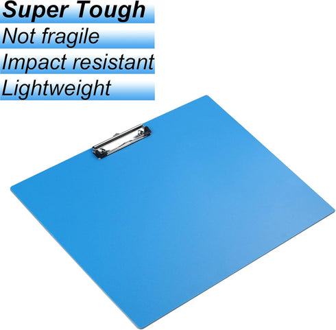 11x17 Clipboard Landscape Extra Large Clipboard Super Tough 11 x 17 Clipboards Low Profile Clip Not Fragile PP Plastic Blue Pack of 1...