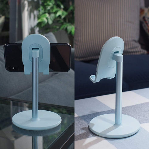 Bright Stone Phone Stand for Desk, Adjustable Cell Phone Holder for Desk, Compatible with 4"-12.9" Phones/Tablet/iPhone/iPad/Switch (Blue)...