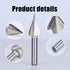 1PC Router Bits 45 Degree V Groove Bit 1/4 Inch Shank Cutting Tool 19/32 Inch Cutting Dia CNC V Bit for Woodworking Door Engraving...