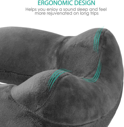 UROPHYLLA Inflatable Travel Pillow, Soft Velvet Inflatable Neck Pillow for Traveling, Airplanes, Train, Car, Office with Compact Bag, Breathable W...