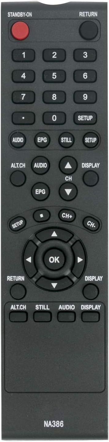 New NA386 NA386UD Replace Remote Control fit for Magnavox Converter Box RTB110MW9 TB100MW9 TB100MW9A TB100MW9B TB100HW9 TB110MW9 TB110MW9A TV110MW...